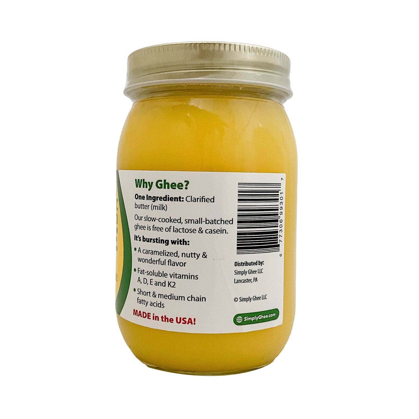 Domestic Grassfed Ghee 16oz