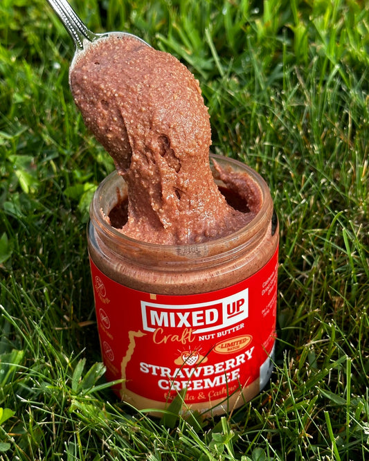 (LIMITED) "Strawberry Creemee" - Vanilla Cashew Butter - 9 oz Glass Jar
