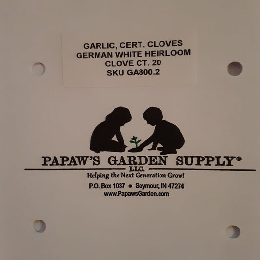 German White Heirloom Certified Seed Garlic Cloves