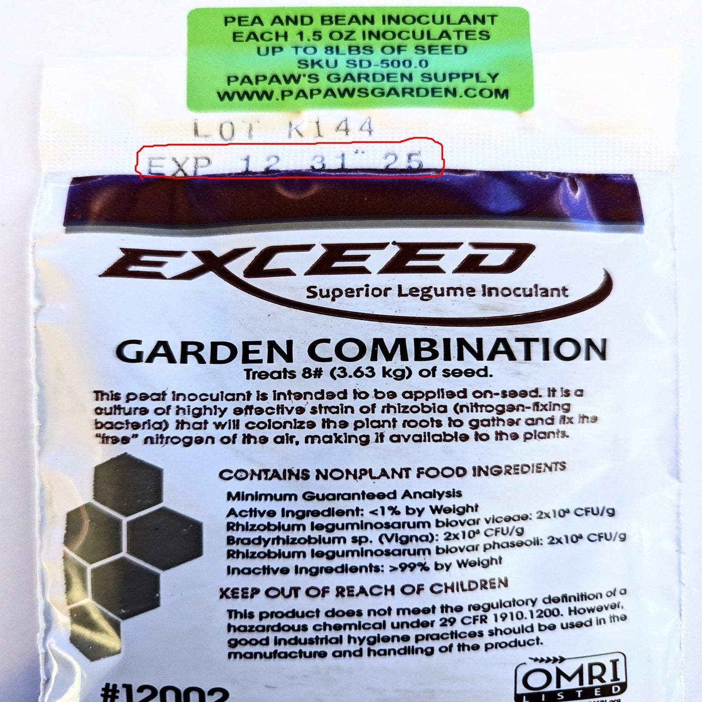PAPAW'S GARDEN SUPPLY LLC "HELPING THE NEXT GENERATION GROW"! GARDEN INOCULANT FOR PEAS AND BEANS