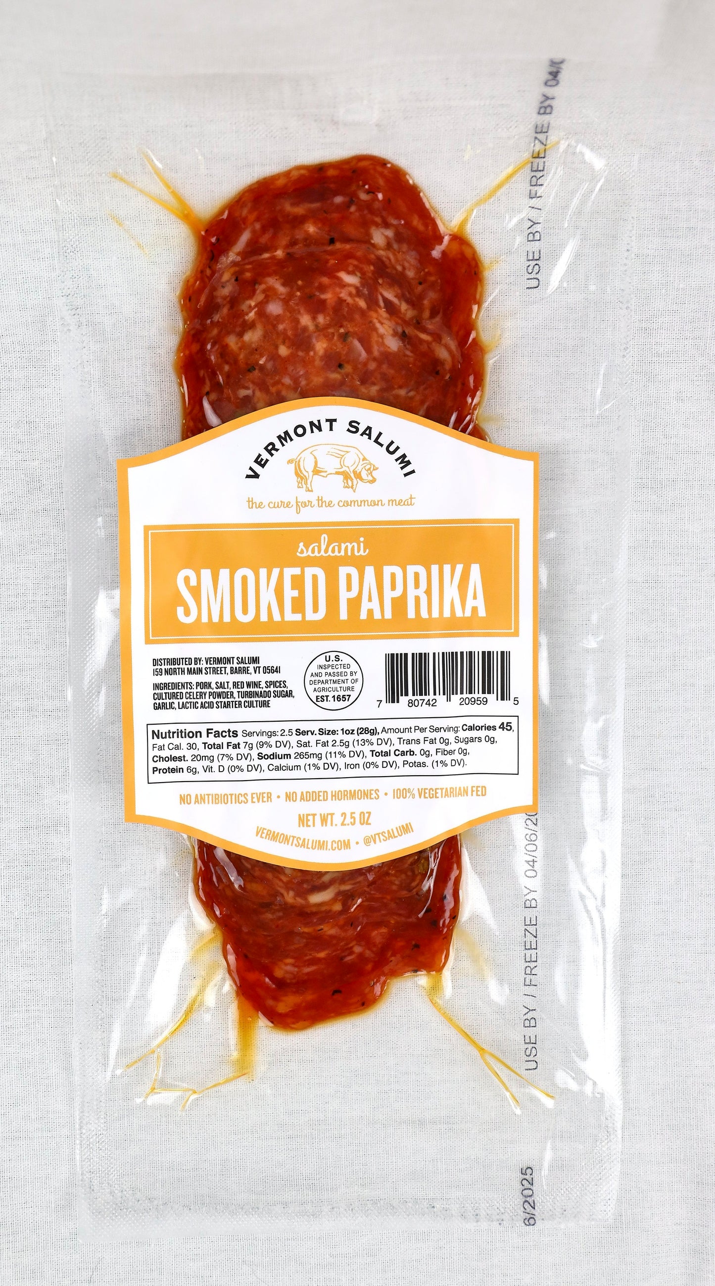 Smoked Paprika Sliced Salami