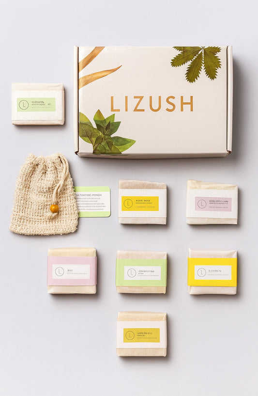 Set of 6 Handmade cold process ,Natural Soap Bars in gift Set box