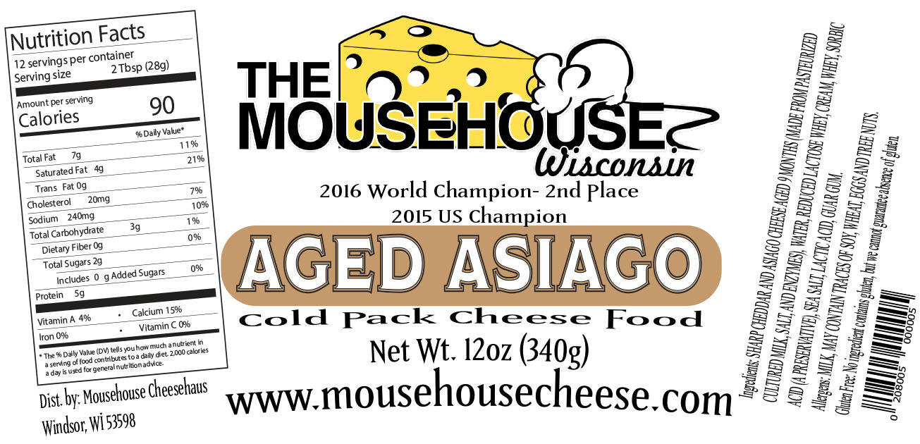 Aged Asiago Cheddar Spread, 12 oz
