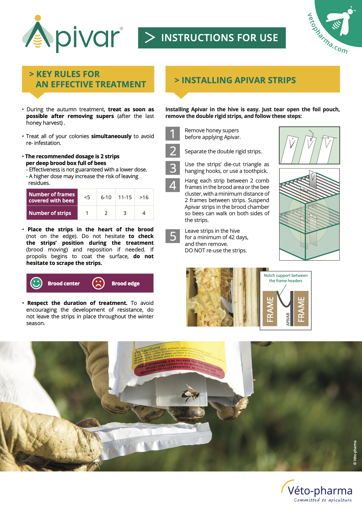 Apivar Varroa Mite Treatment Strips