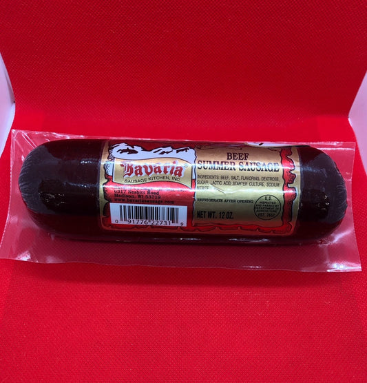 Bavaria Summer Sausage, Plain, 12 oz
