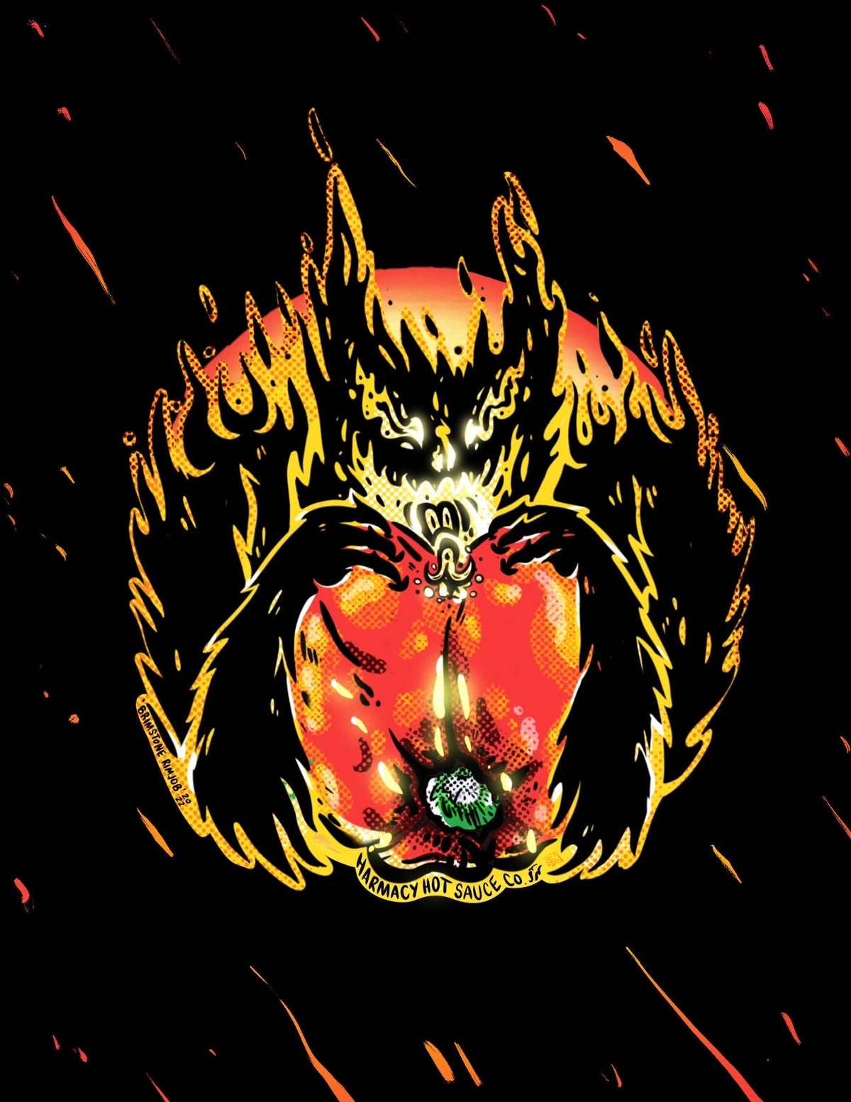 Brimstone Inferno - Extra Hot Roasted Red Pepper & Tahini (9oz), image 4 of 7