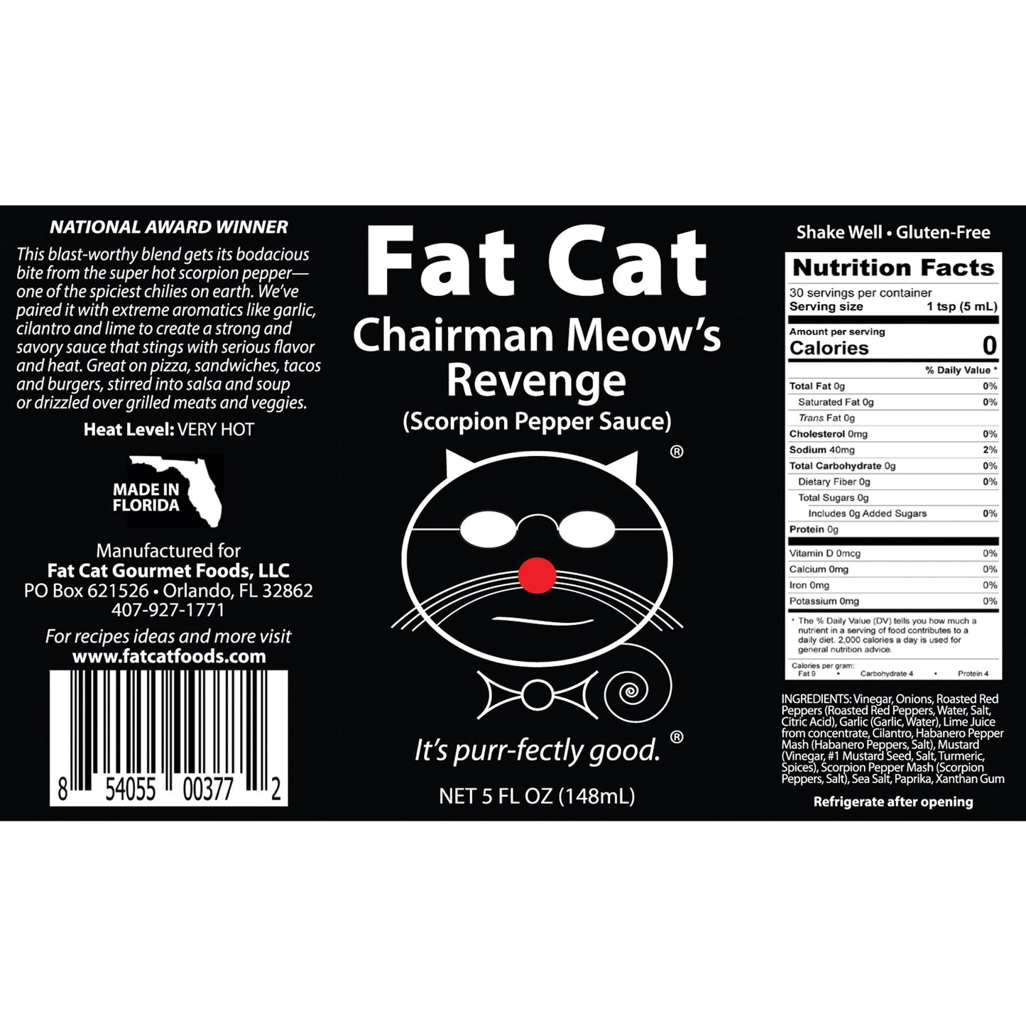 Chairman Meow's Revenge Scorpion Pepper Sauce