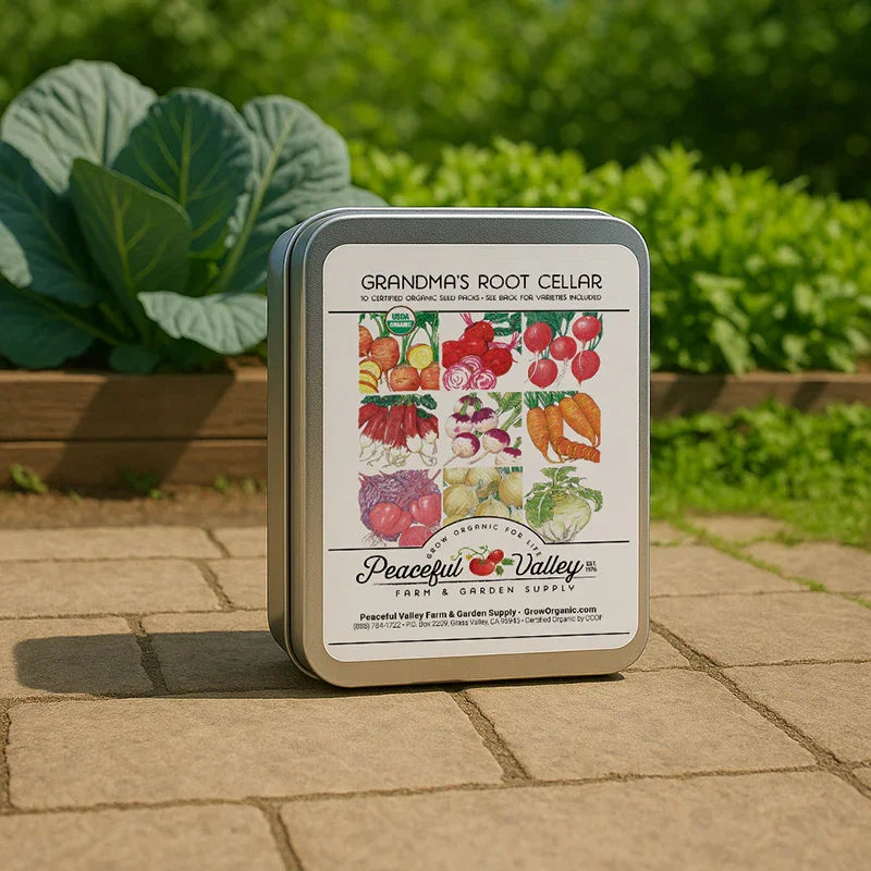 Gift Seed Tin - Grandma's Root Cellar Collection, Garden from Grow Organic