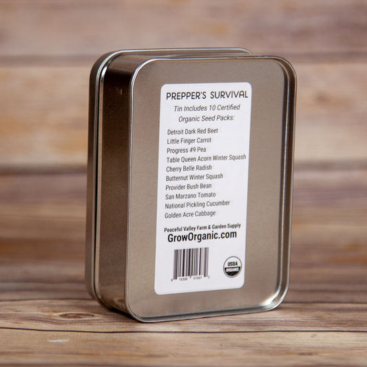 Gift Seed Tin - Prepper's Survival Collection