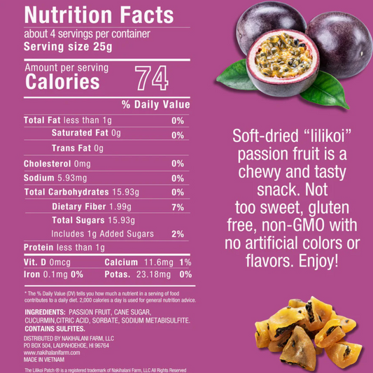 Lilikoi Patch - Soft Dried Lilikoi (Passion Fruit)