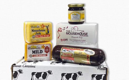 Wisconsin Cheese, Fudge, Jam & Sausage Gift Box 412