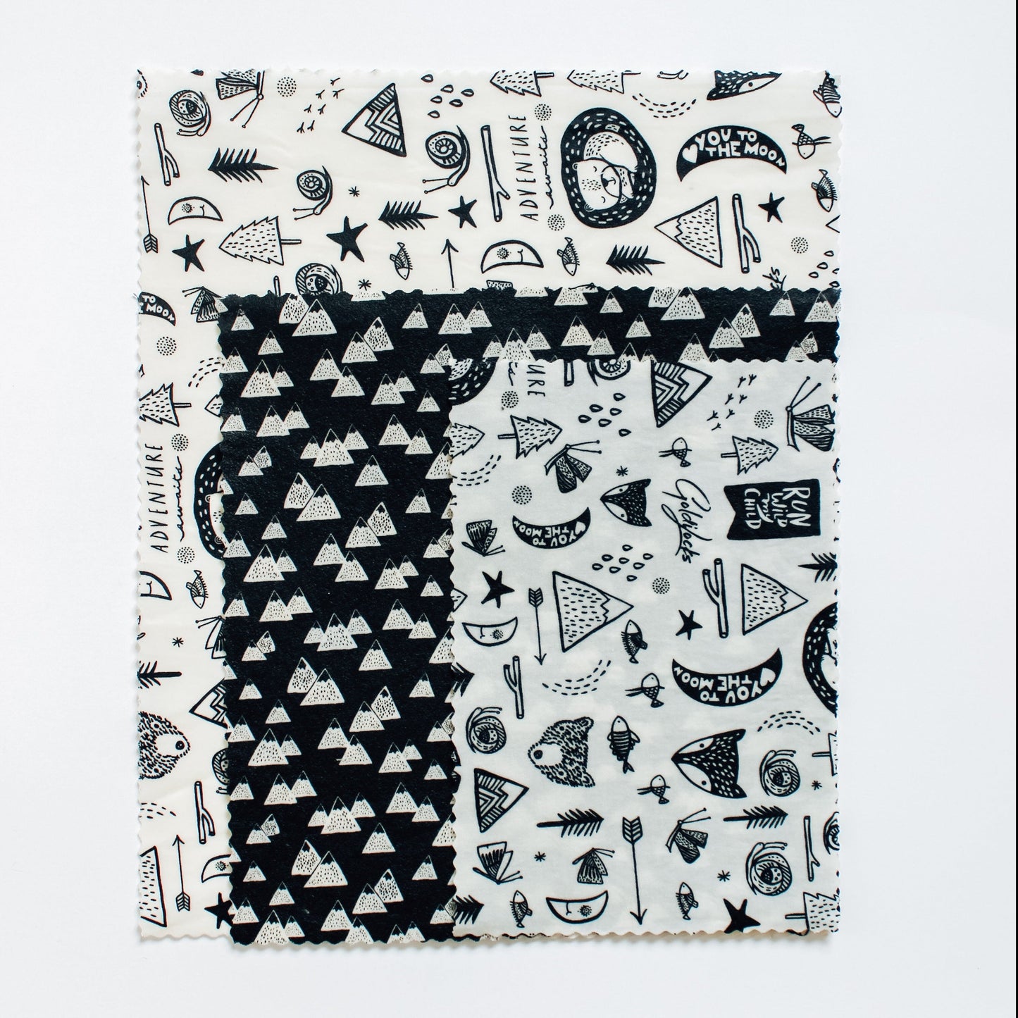 Beeswax Food Wraps: Camping Adventure Set of 3 by Goldilocks Goods