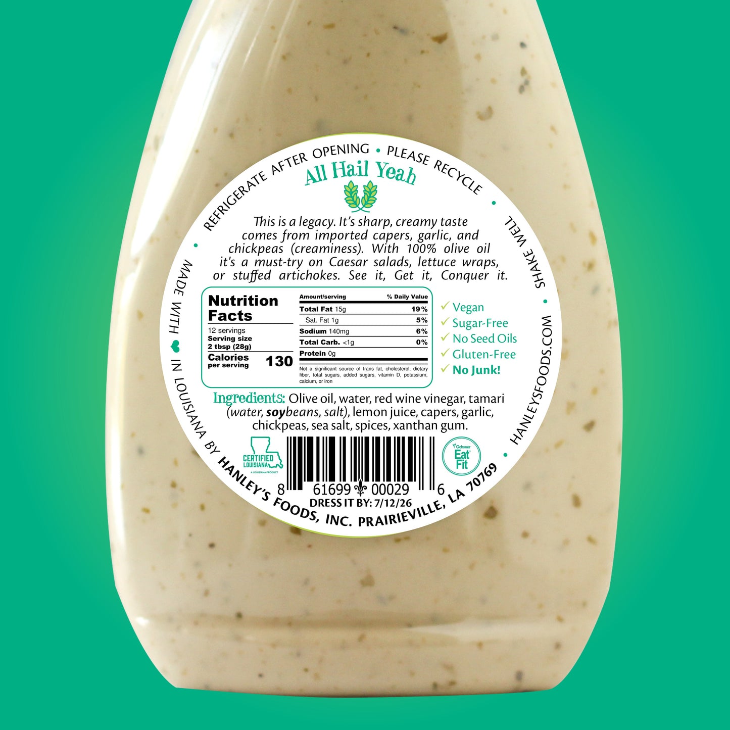 Olive oil Caesar dressing