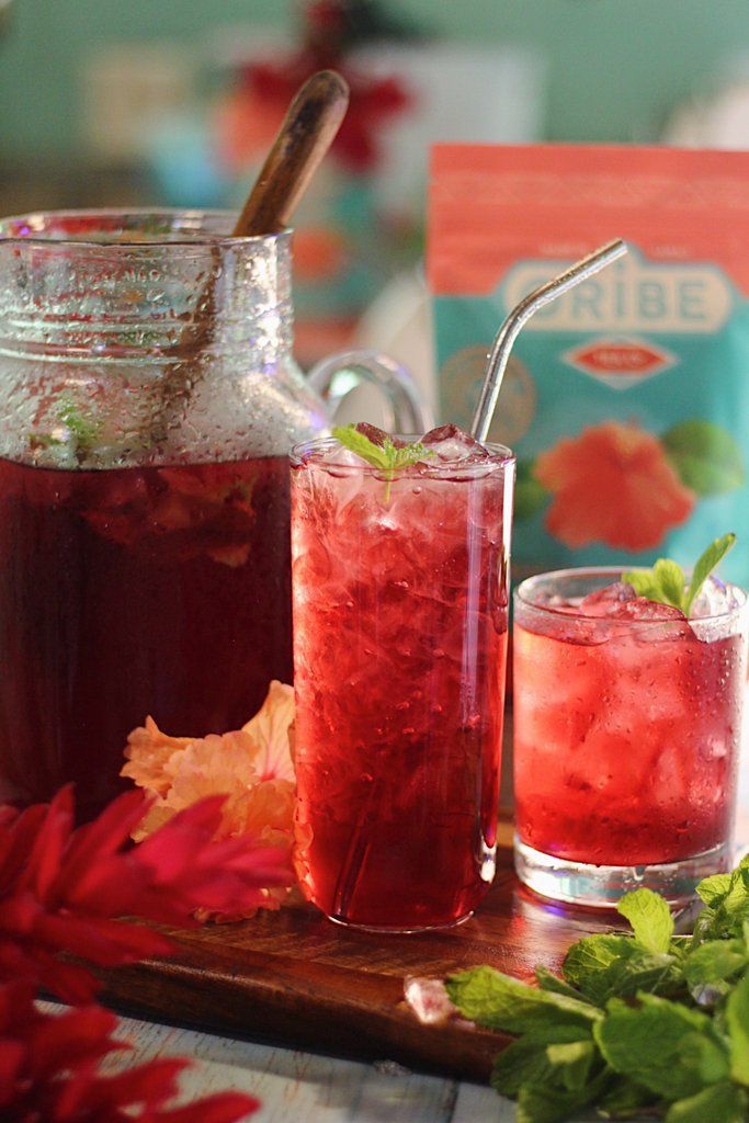 Oribe Tea Co. Hibiscus Mint with Mamaki Tea Cold Brew Iced Tea