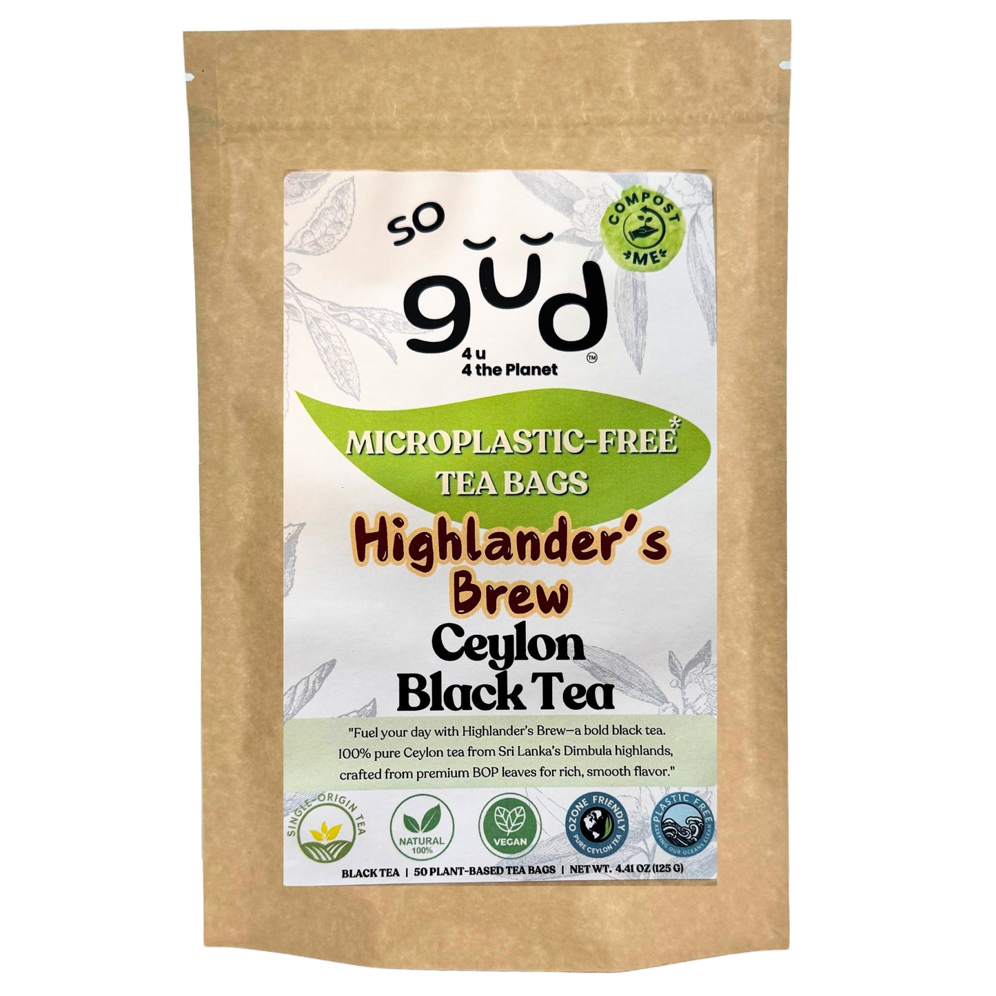Highlander's Brew Ceylon Black Tea | Plant-based Tea Bags