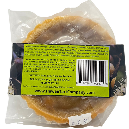 Hawaii Tart Company - Honey Caramel Macadamia Nut Tart