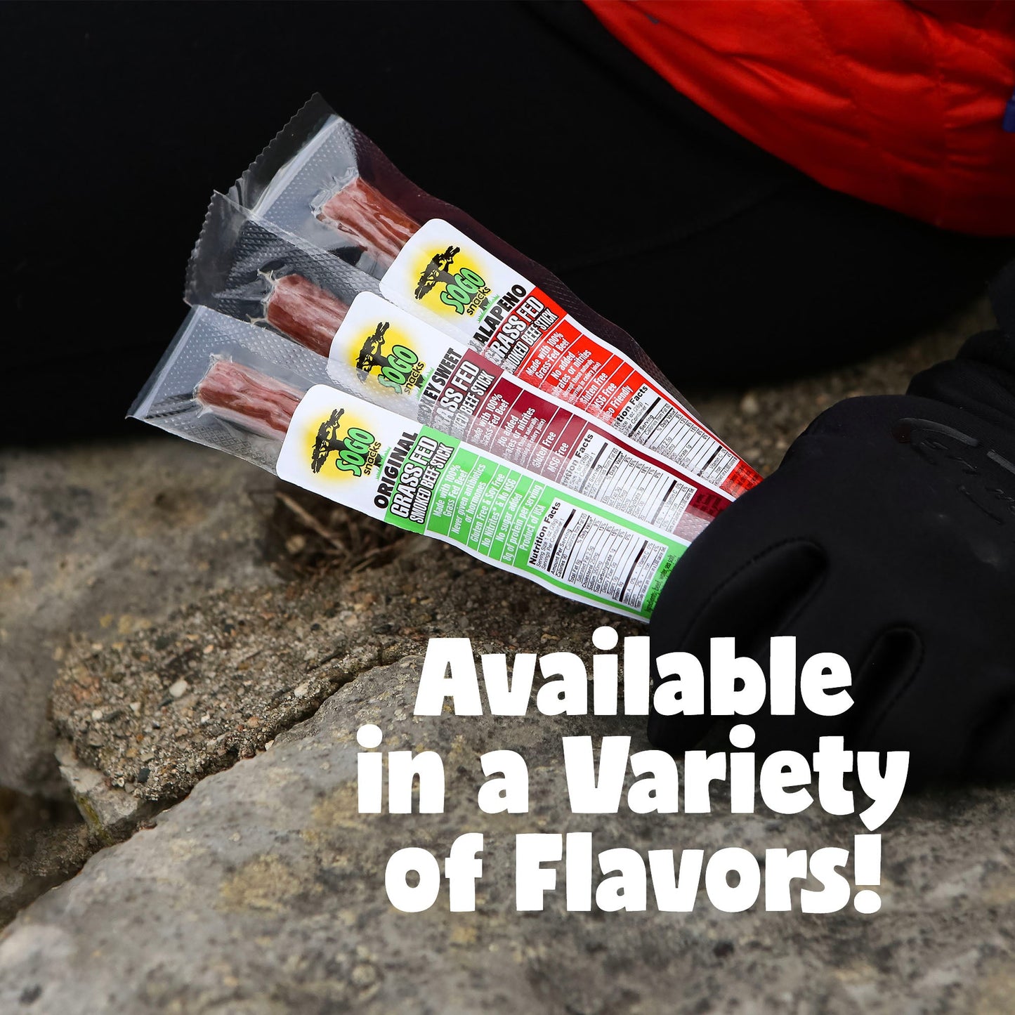 Variety - Original, Jalapeño, Chimichurri, 100% Grass-Fed Beef Sticks (No Sugar)