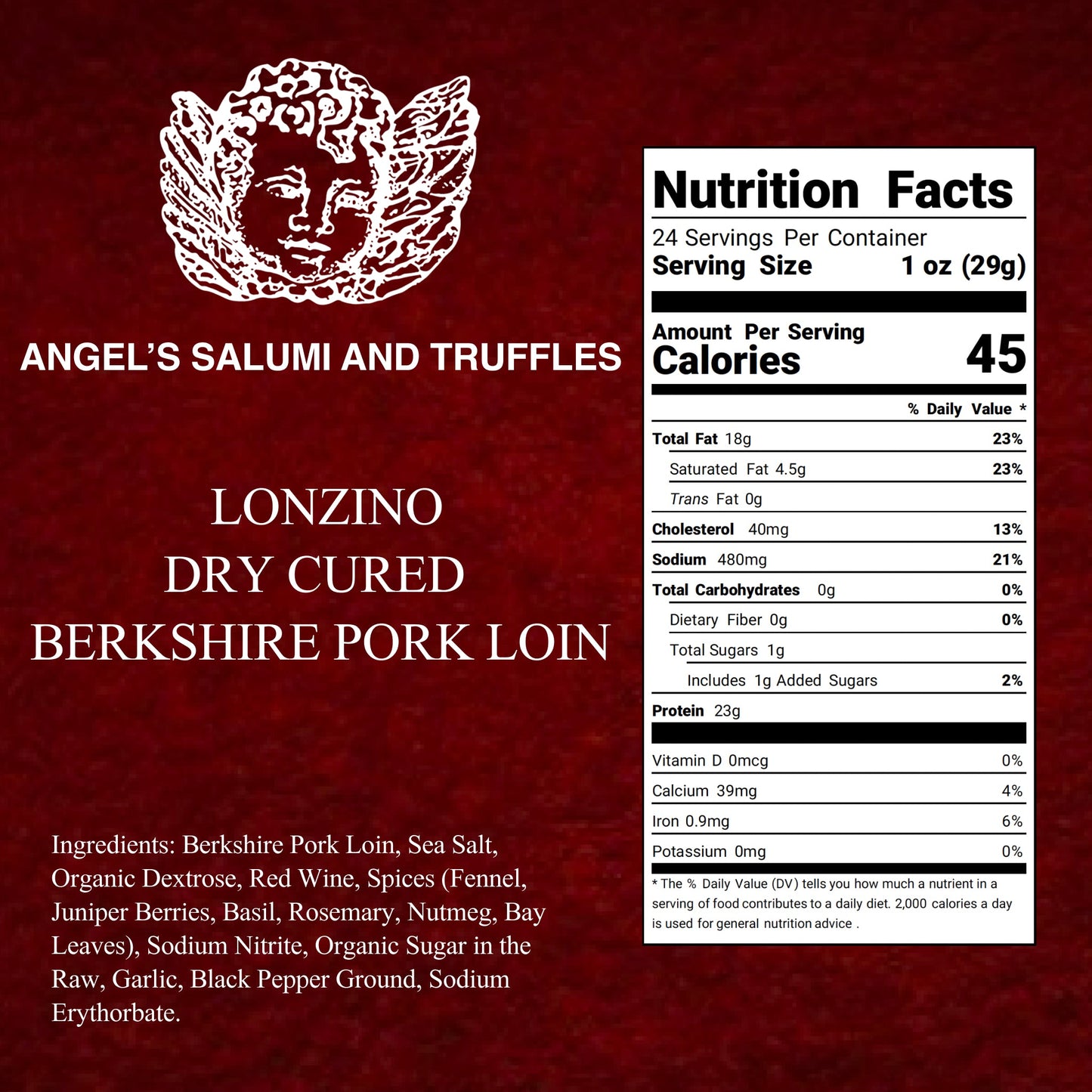 Lonzino - Dry-Cured Berkshire Pork Loin (1lb)