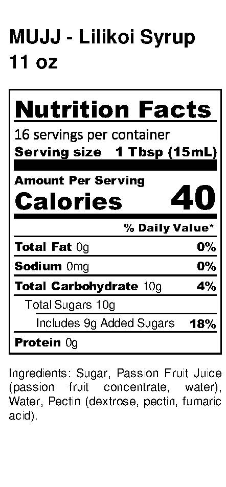 Dip into Paradise Lilikoi Syrup