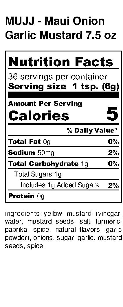 Dip into Paradise Maui Onion Garlic Mustard