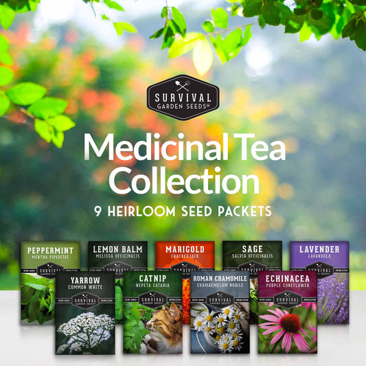 Medicinal Tea Seed Collection - 9 Flowers and Herbs for Medicinal Tea