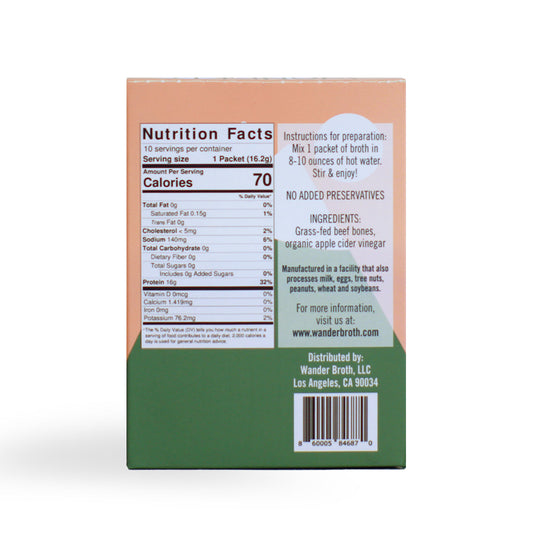 No Salt Added Grass-Fed Beef Bone Broth