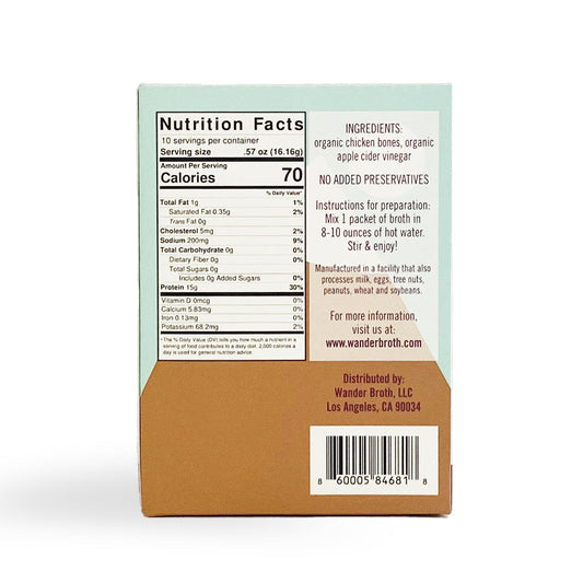 No Salt Added Organic Pasture-Raised Chicken Bone Broth