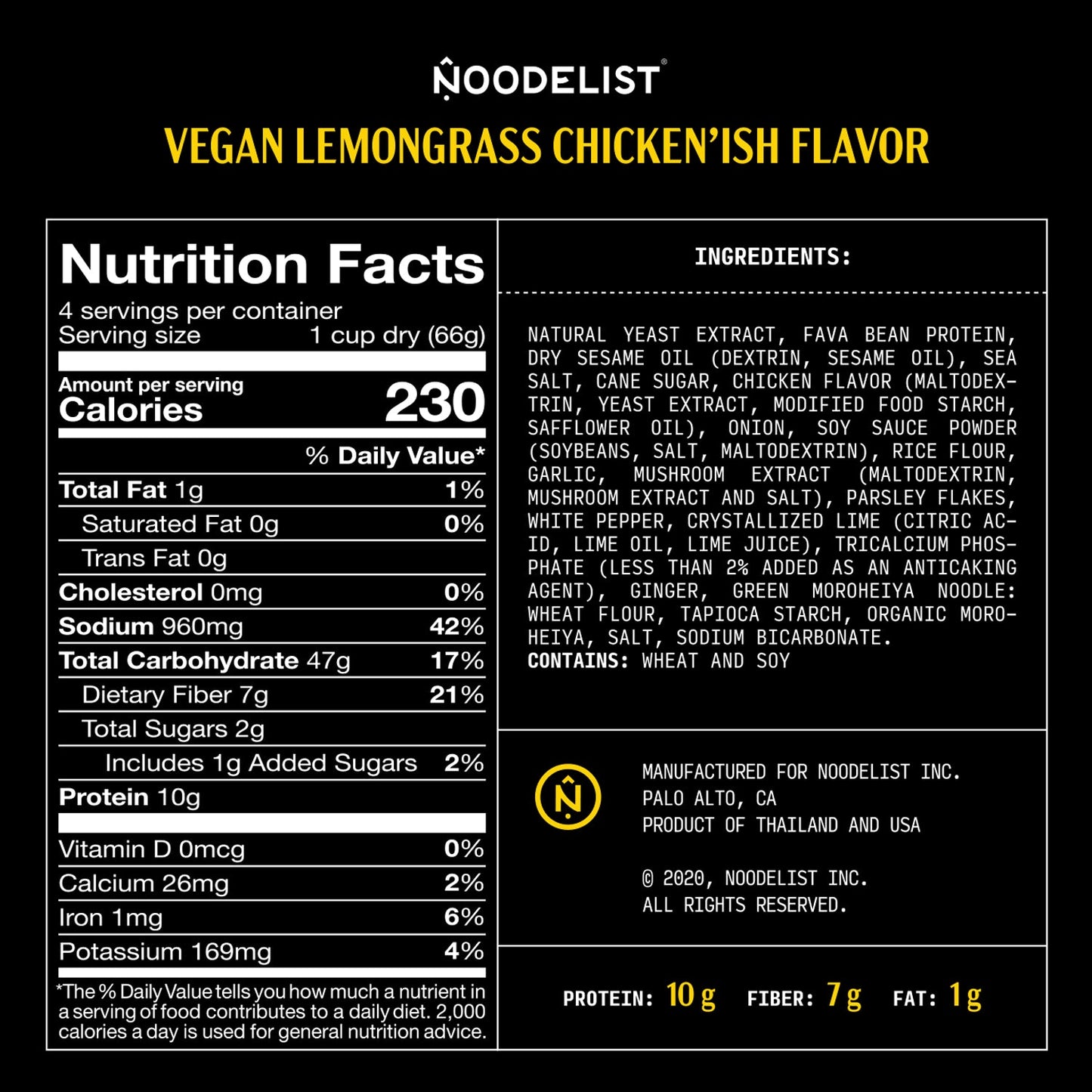Noodelist Case of Lemongrass Vegan Chicken'ish / Total of 48 meals (copy)