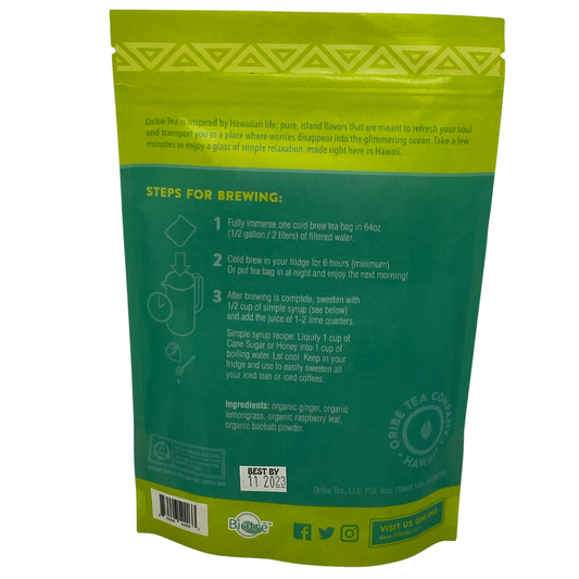 Oribe Tea Co. Ginger Lime Cold Brew Iced Tea