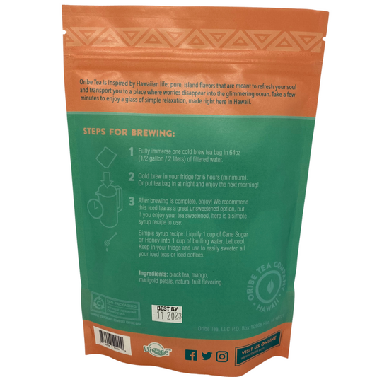 Oribe Tea Co. Kona Mango Black Hawaiian Iced Tea