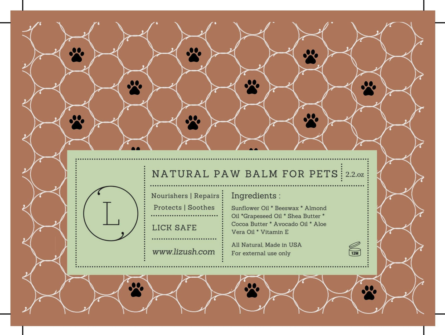Natural Paw Balm for PETS