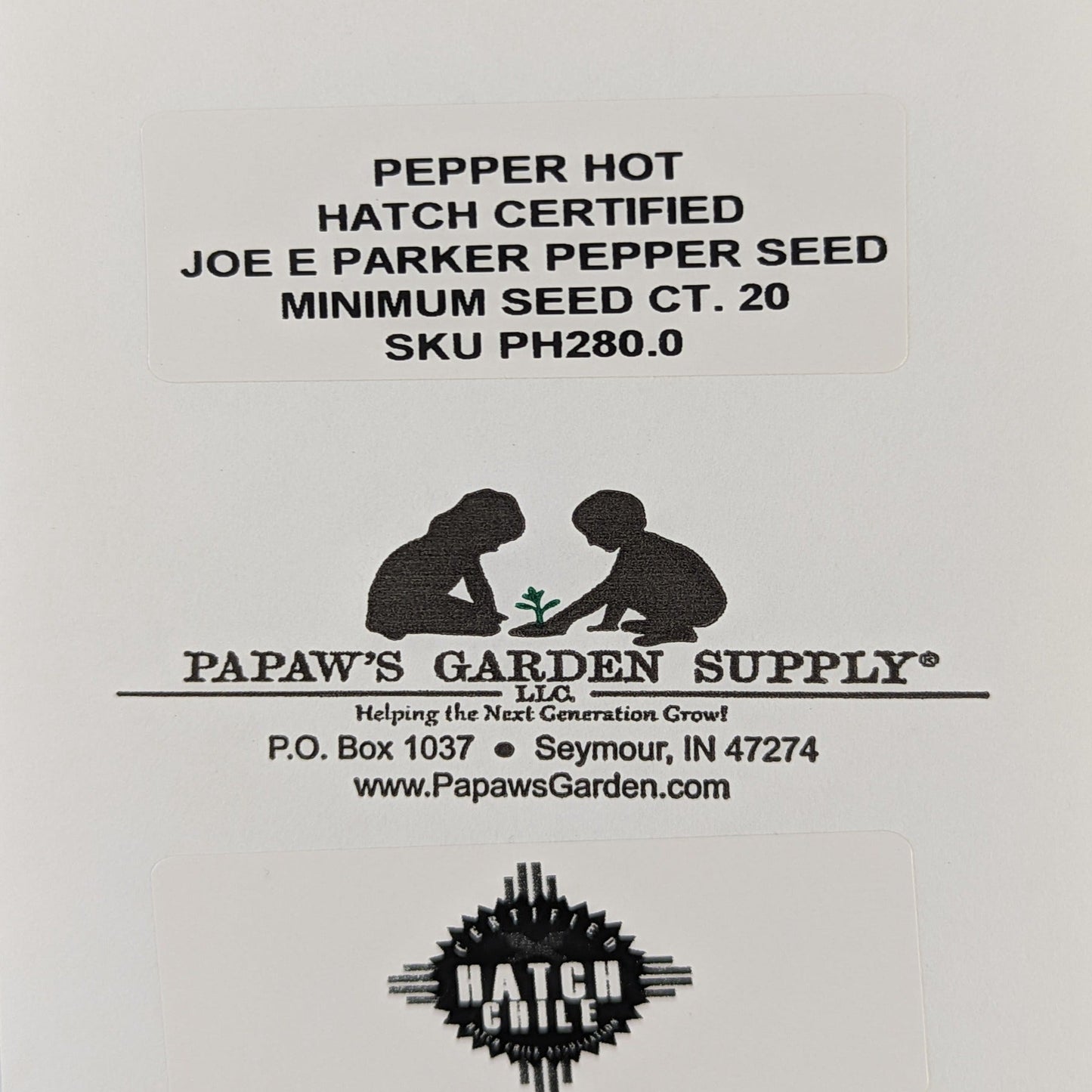 Hatch Cert. Joe E. Parker Chile Hot Pepper Seeds