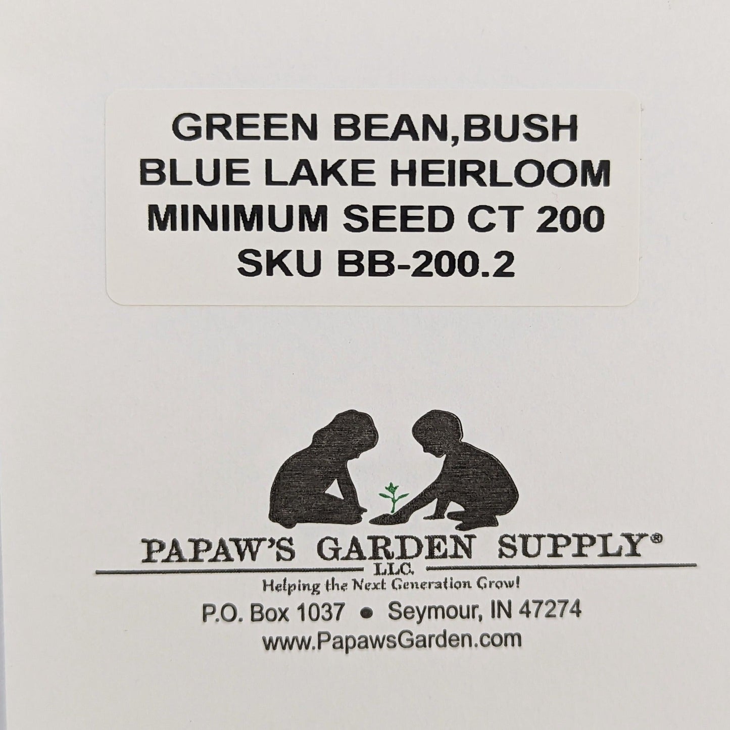 Blue Lake Bush Heirloom Green Bean Seeds