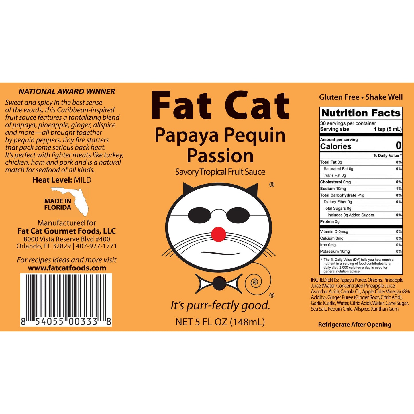 Papaya Pequin Passion Savory Fruit Hot Sauce