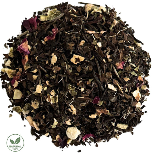 Sunlit Serenity - Organic White Tea Peony Blend with Ginger Peach