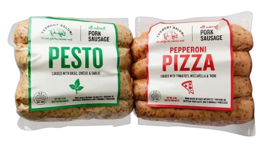 Pepperoni Pizza and Pesto Sausage