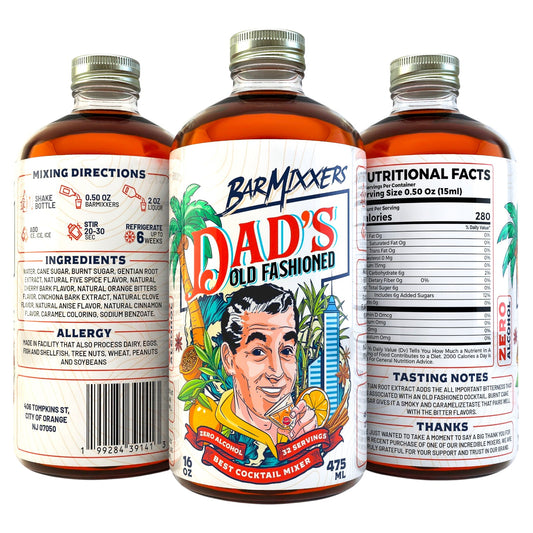 BarMixxers Dads Old Fashioned Beverage Mixer - 32 Servings - 16oz