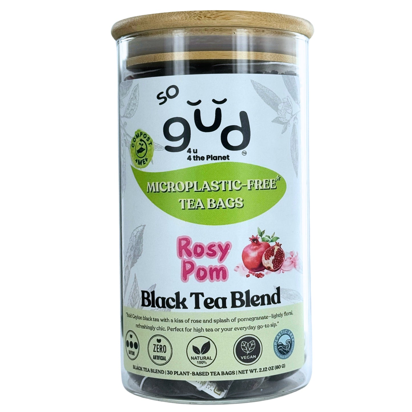 Rosy Pom Black Tea Blend | Plant-based Tea Bags