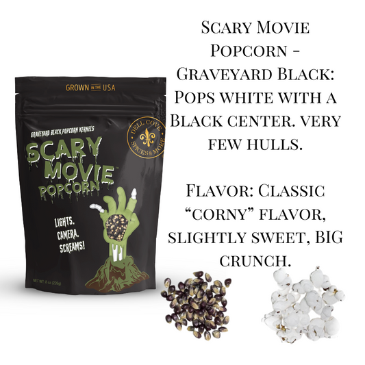 Scary Movie Popcorn - Graveyard Black Popcorn Kernels