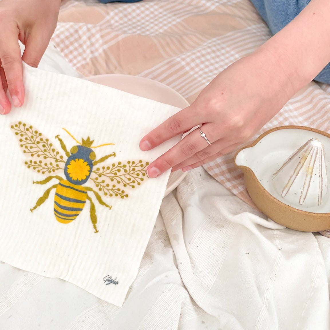Swedish Dishcloth: Queen Bee by Goldilocks Goods