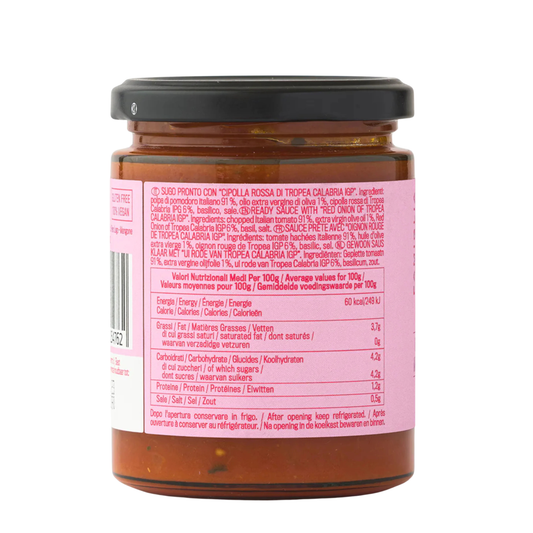 Sugo Pronto Cipolla Rossa (READY SAUCE WITH TROPEA RED ONION PGI)