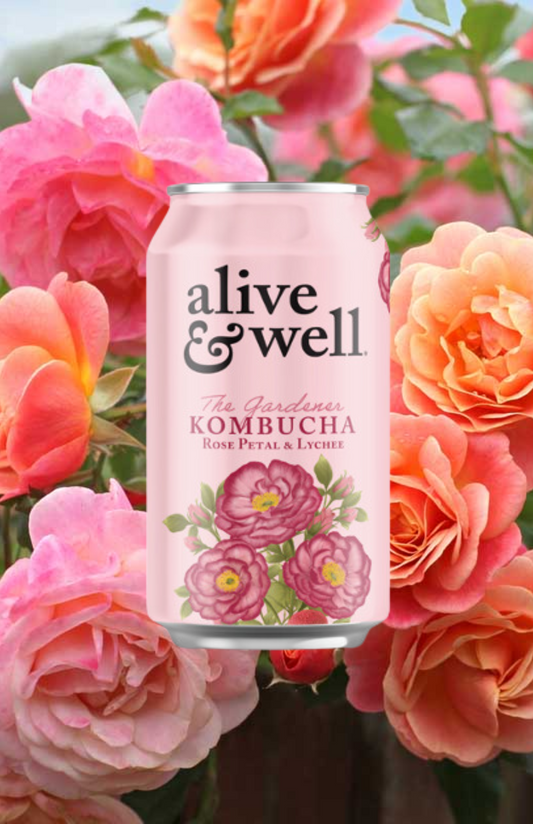 Alive & Well Rose Petal & Lychee Kombucha (6pk)