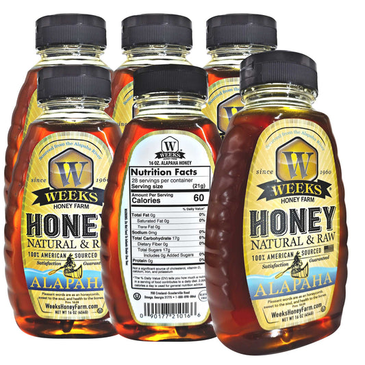 Premium Raw Alapaha Honey - Unfiltered Wildflower Blend, Rich in Antioxidants & Floral Notes, Sourced from a South Georgia River