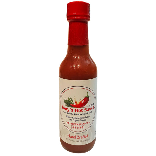 Tony's Handcrafted "Caribbean Jalapeno" Hot Sauce 5 Oz