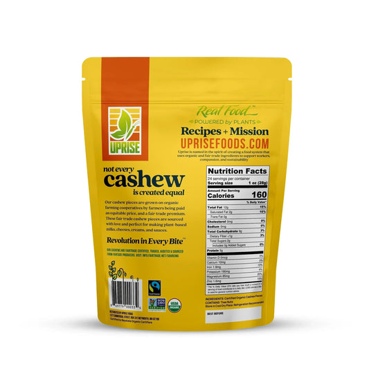 Certified Fair Trade Organic Cashew Pieces 1.5 lb (Case of 16)