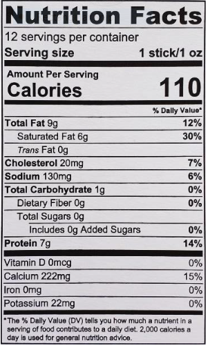 12-Count Variety Pack Cheddar Cheese Stick Box