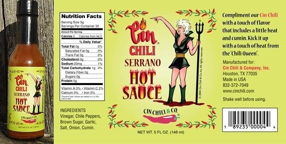 Cin Chili Serrano Hot Sauce