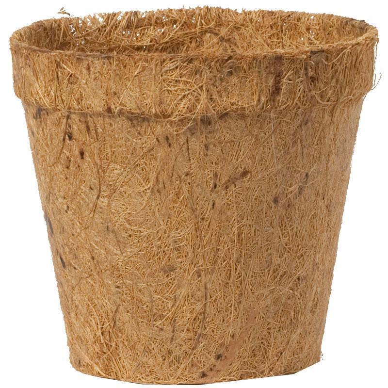 Coconut Fiber Round Pots - 4" (Pack of 6), image 2 of 2
