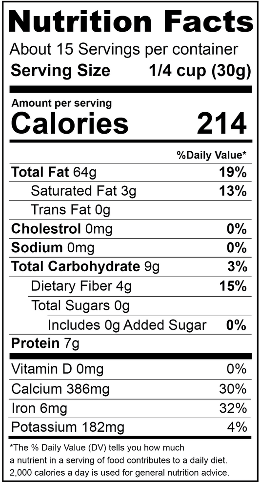 Sesame Seeds, Black, Natural