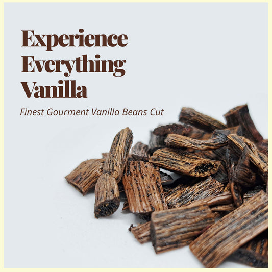 Premium Vanilla Cuts - 1 lb. From Whole Vanilla Beans Grade B | Cut and Sorted for Easy Use